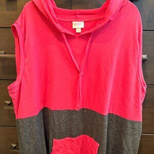 LuLaRoe ' Brittany' Sleeveless Hoodie 3X